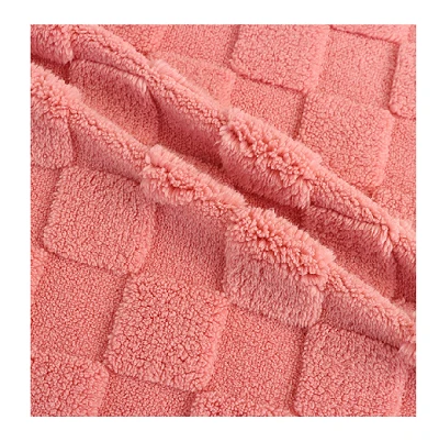 Ellenőrizze a Jacquard bárány sherpa szövetet