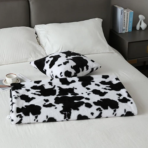 Cow Printed Fleece Blanket