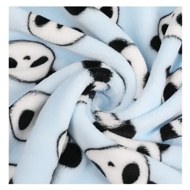 Aranyos panda nyomtatott puha flanel szövet