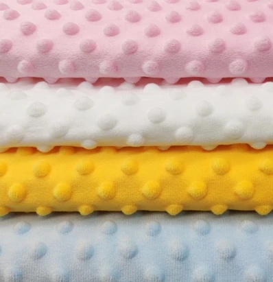 Minky Dot Dott Coral Fabric quotation