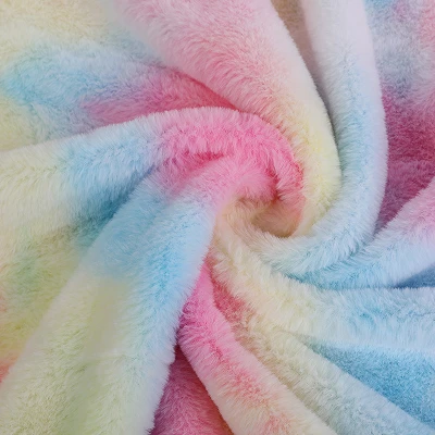 Rainbow Rabbit műszőrme szövet