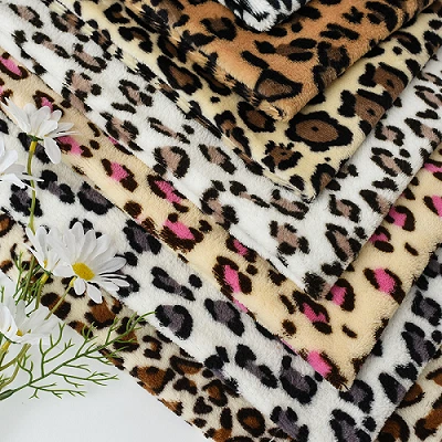 Leopard nyomtatási flanelszövet